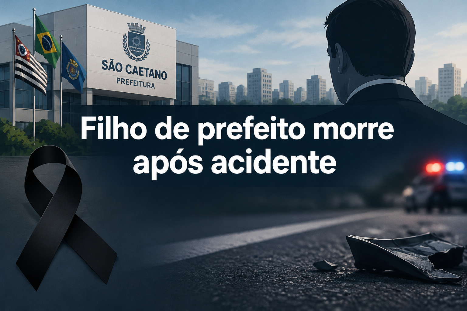 Imagem de destaque da notícia sobre Morte do filho de 19 anos do prefeito Josafá Almeida, de São Caetano, após acidente de moto na BR-232..