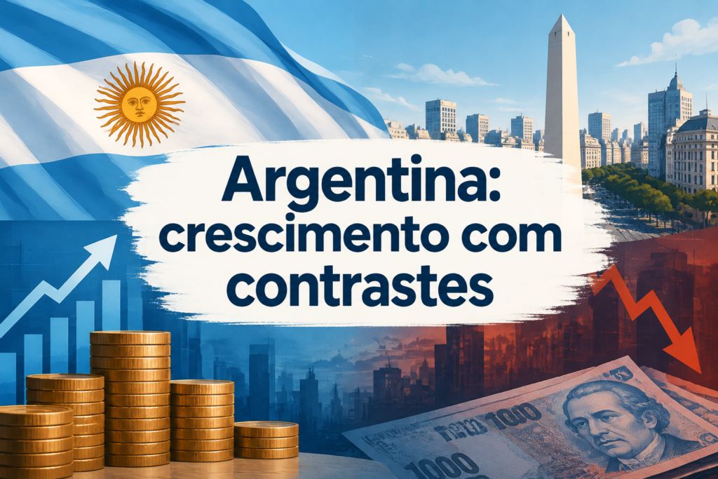 Ilustração editorial sobre como esta a economia da argentina.