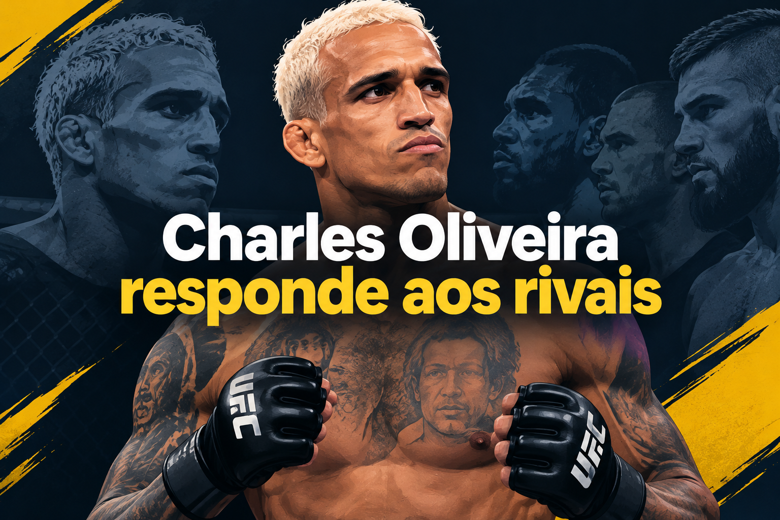 Ilustração editorial sobre charles oliveira.