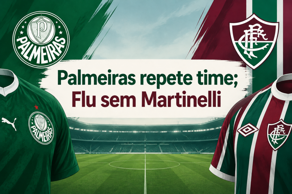 Ilustração editorial sobre palmeiras x fluminense.