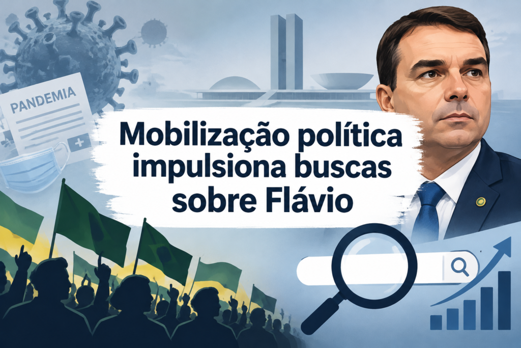 Ilustração editorial sobre flavio esquema pandemia.