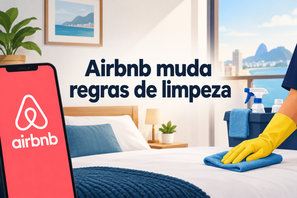 Ilustração editorial sobre airbnb.