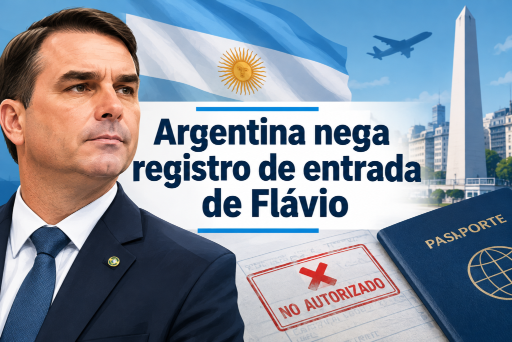 Ilustração editorial sobre g1 flávio bolsonaro.