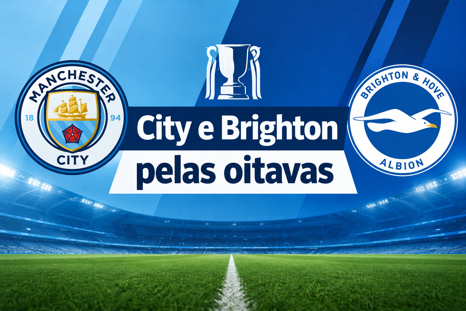 Ilustração editorial sobre city x brighton.