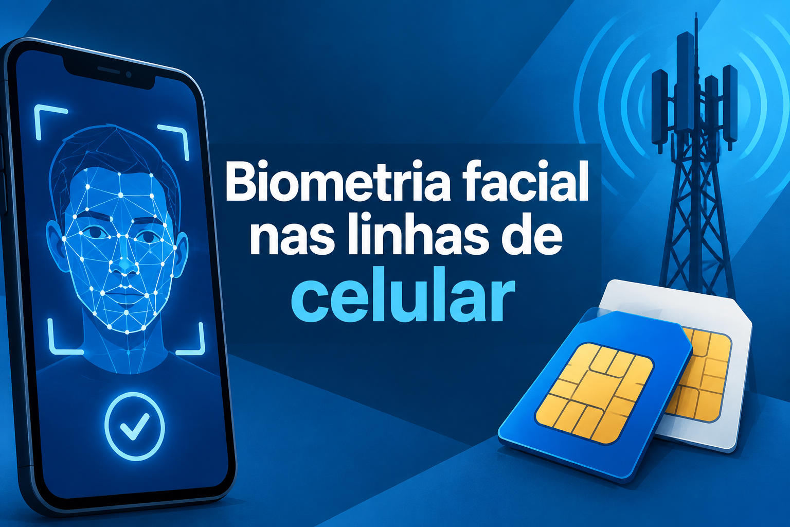 Ilustração editorial sobre biometria.