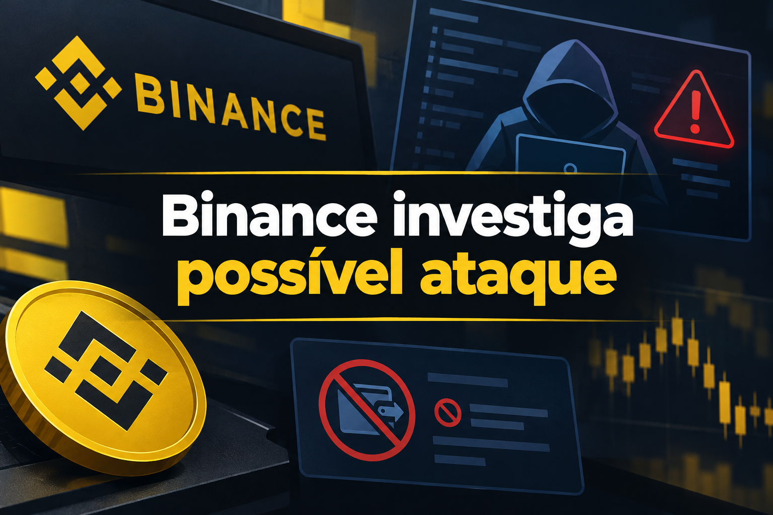 Ilustração editorial sobre binance.