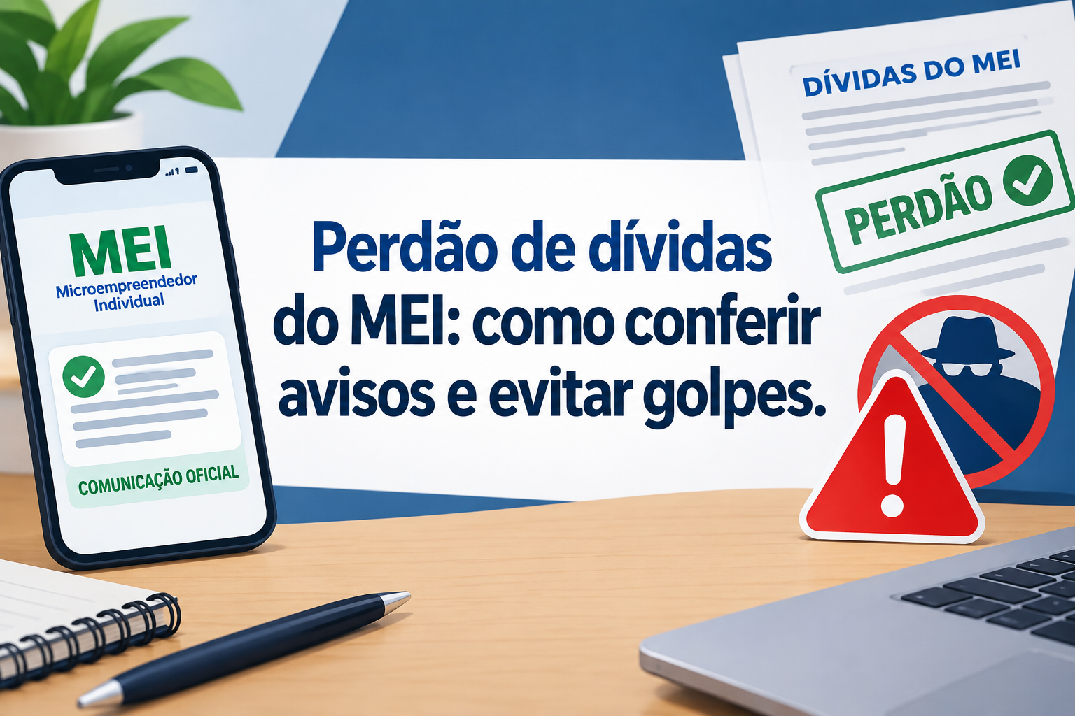 Ilustração editorial sobre perdao dividas mei.