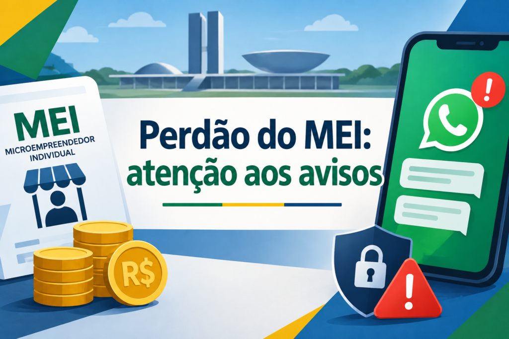 Ilustração editorial sobre perdao dividas mei.